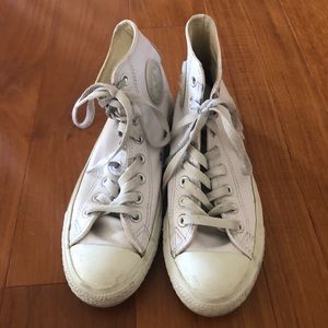 White Leather Converse